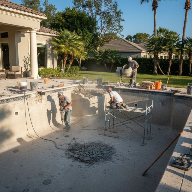 Poolside Concrete Repair